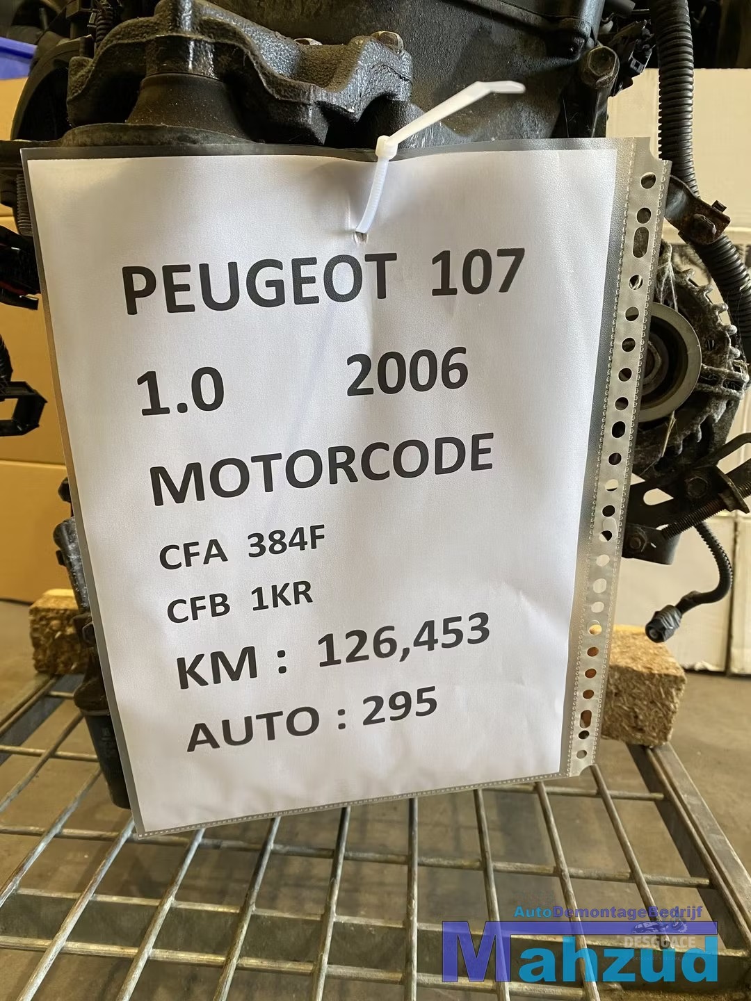 Motor PEUGEOT 107 C1 AYGO 1.0 1KR Motor motor 2005-2014 motor completo usado en Menorca foto 3