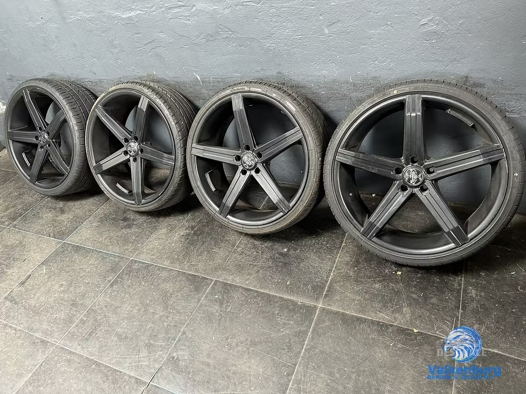 7-8mm! VW Transporter T5 T6 T7 BMW X5 X6 Versante VE228 22 inch zwarte llantas 5x120 neumaticos de verano 245/30ZR22 llantas usado en Menorca