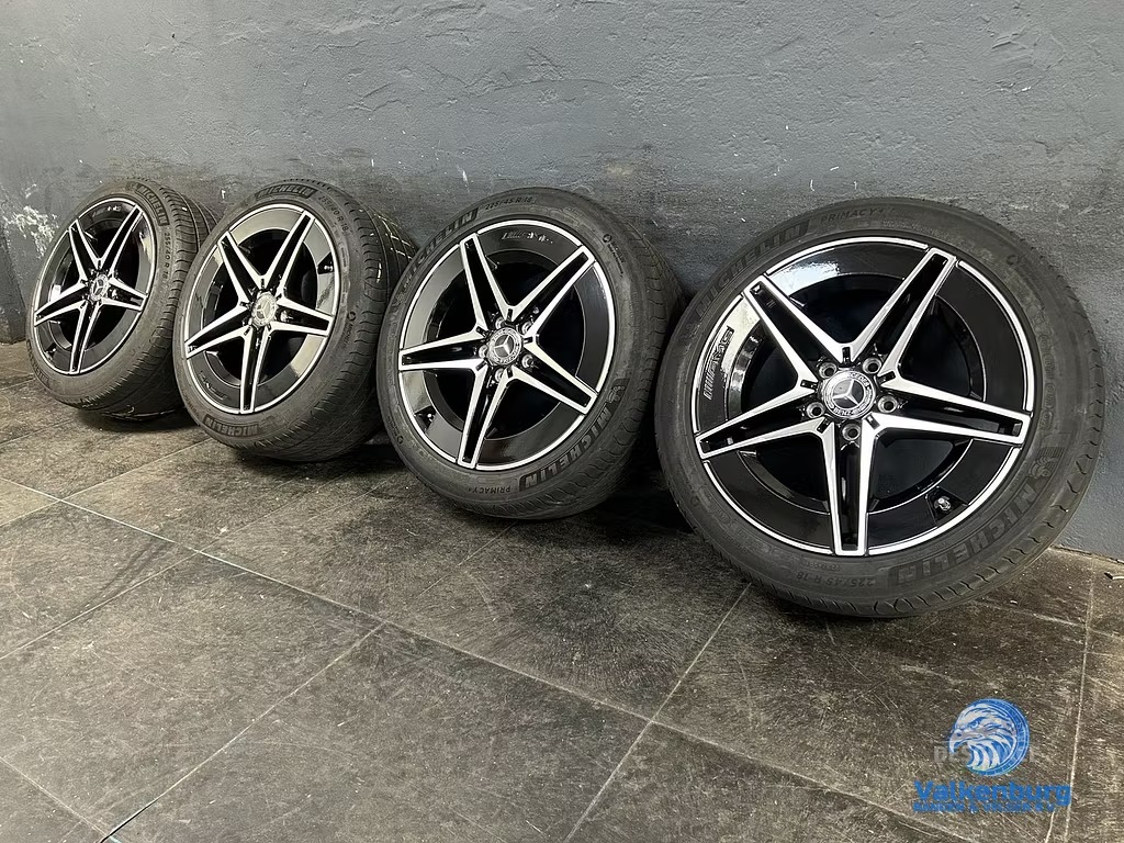 7mm! originalinalinalinalinalinal Mercedes AMG C300E Hybrid W206 18 inch breedset zwarte llantas 5x112 TPMS neumaticos de verano 225/45R18 Michelin llantas usado en Menorca